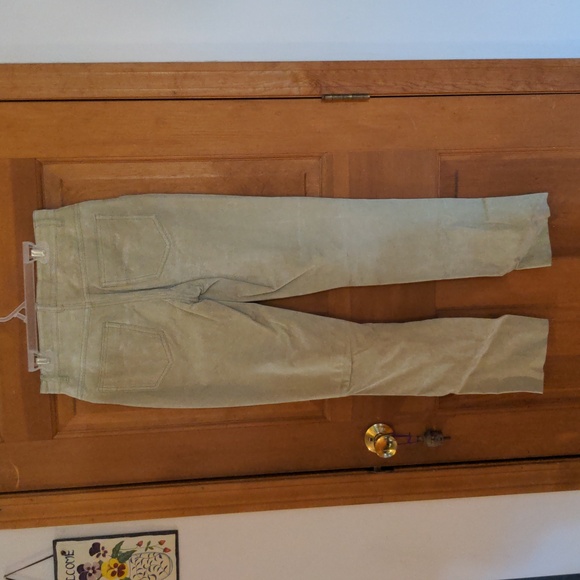 Vintage JouJou Skins Genuine Suede Pistachio Green Straight Leg Pants Size 5/6 - Picture 9 of 15